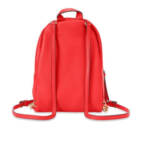 Victoria's Secret Red Pebbled V-Quilted Small City Backpack - Picture 2 of 12